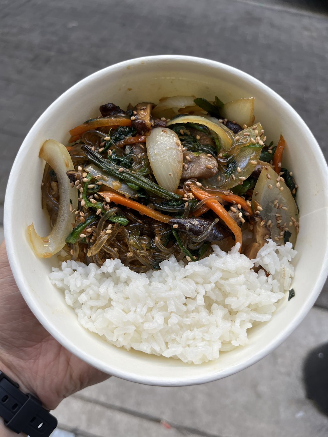 Japchae-bap coreano